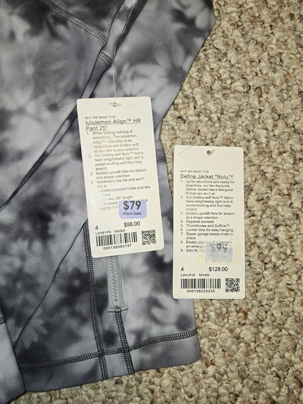 NWT lululemon Set Define Jacket & Align High-Rise Pant 25